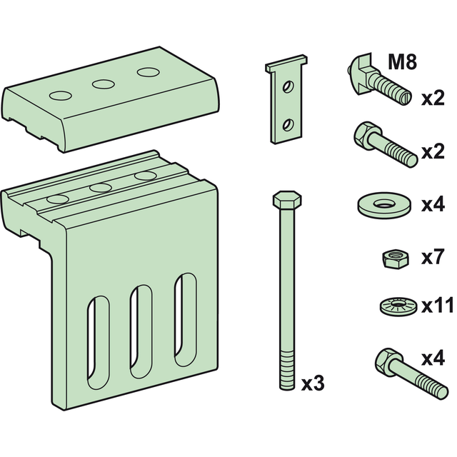 Rozdzielnice PrismaSet, łącznik szyn Linergy LGYE poziomej/pionowej 10mm 3200A