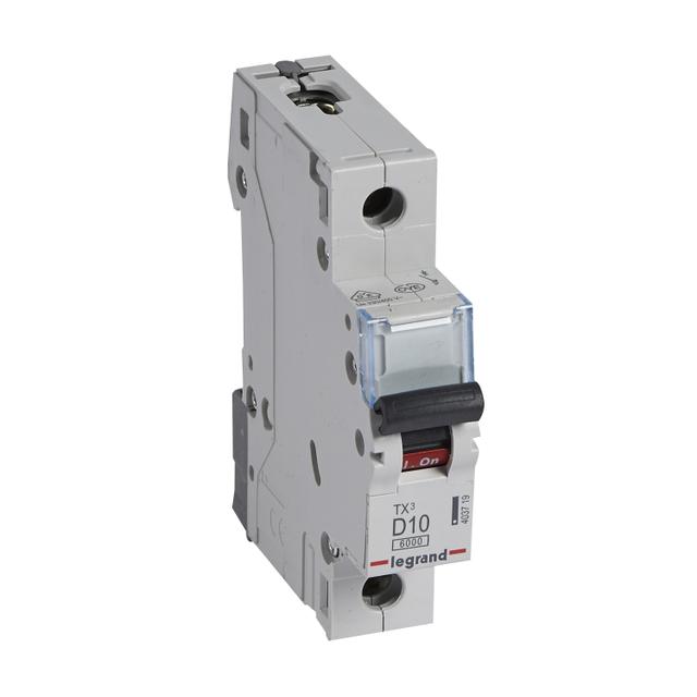 Wyłącznik Nadprądowy 1P D10A 6kA AC S301 TX3 403719 LEGRAND