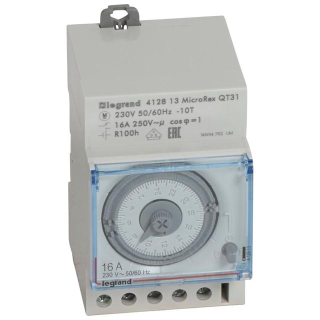 PROGRAMATOR ANALOGOWY DOBOWY 3-MODUŁOWY QT31, NAPĘD KWARCOWY, Legrand