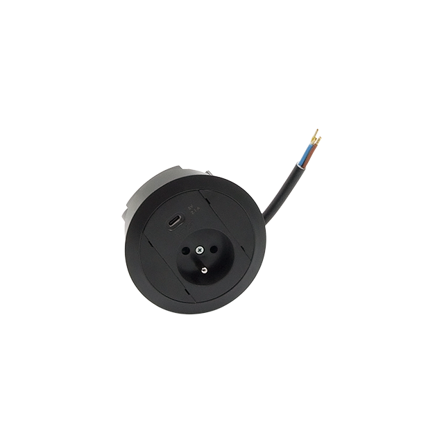 SIMON 480 TS48-330E10E00-44 Gniazdo meblowe 1 gn. typ E + ładowarka USB type C; złącze 10 cm przewód