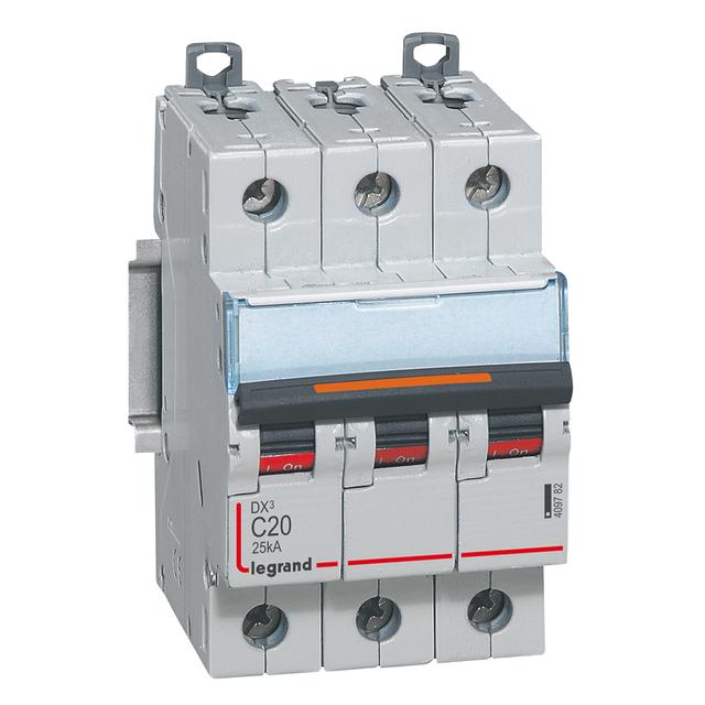 Wyłącznik Nadprądowy S323 C20 3P 20A 25Ka DX3 409782 LEGRAND