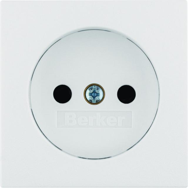 BERKER B.3/B.7 Płytka czołowa do gniazda bez uziemienia biały 3967331909 HAGER