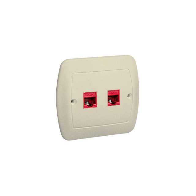 Simon Akord Gniazdo komputerowe RJ45 podwójne kategoria 5e. Montaż do puszki na wkręty beż