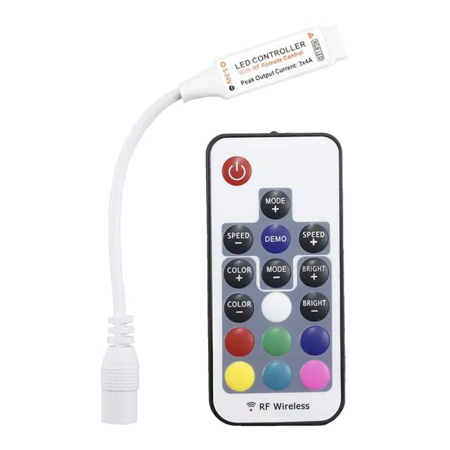 Sterownik LED RGB RF 12V 6A 72W z pilotem 17 przycisków