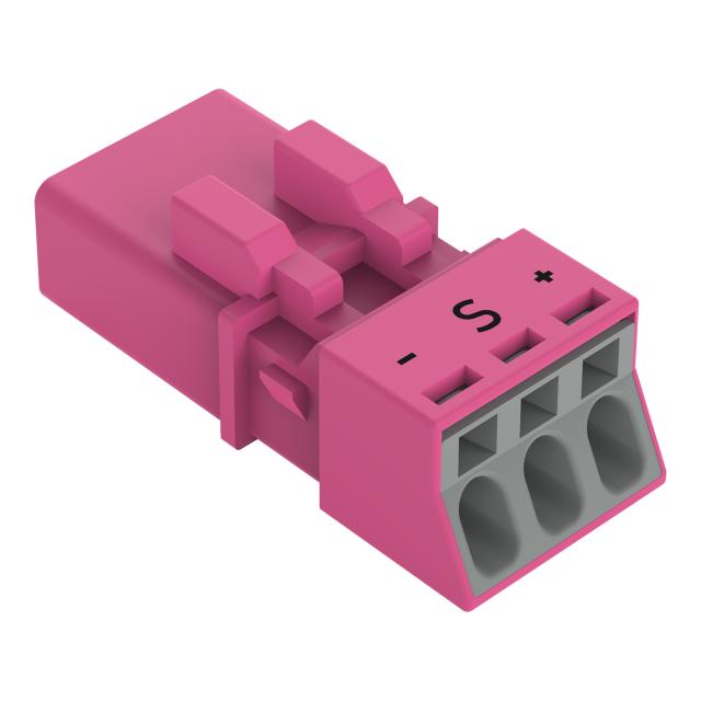 WINSTA MINI wtyk 3-bieg. różowy /50szt./ WAGO