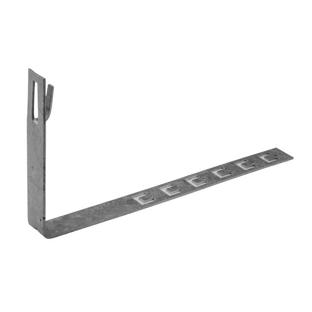 Uchwyt dachówkowy regulowany A = 28 cm (zacisk przez zagięcie) oc.ogniowy