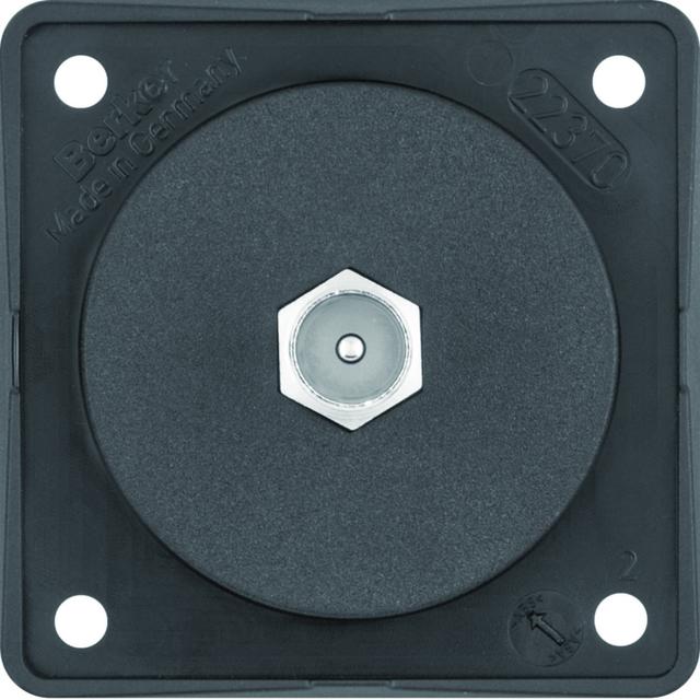 BERKER Integro Flow Gniazdo antracytenowe TV z obudową nieekranowaną czarny 945812503 HAGER