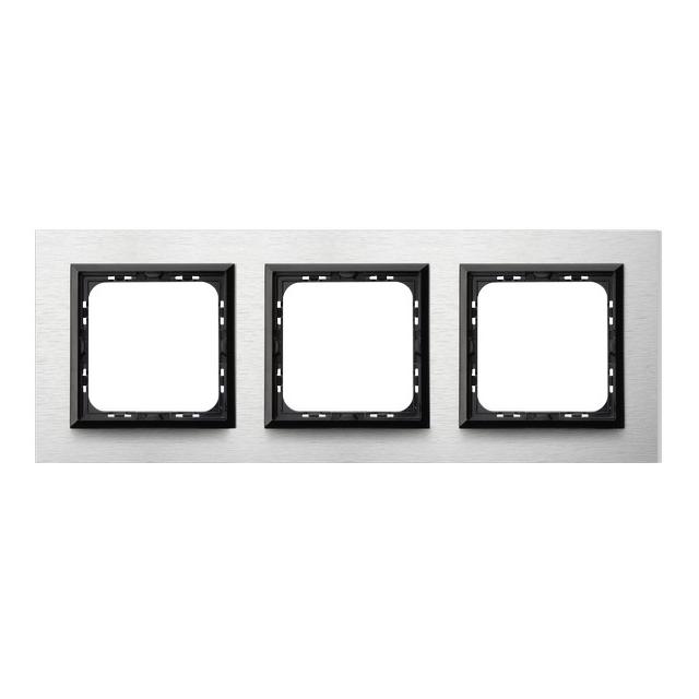 SONATA Ramka potrójna - kolor szczotkowane aluminium