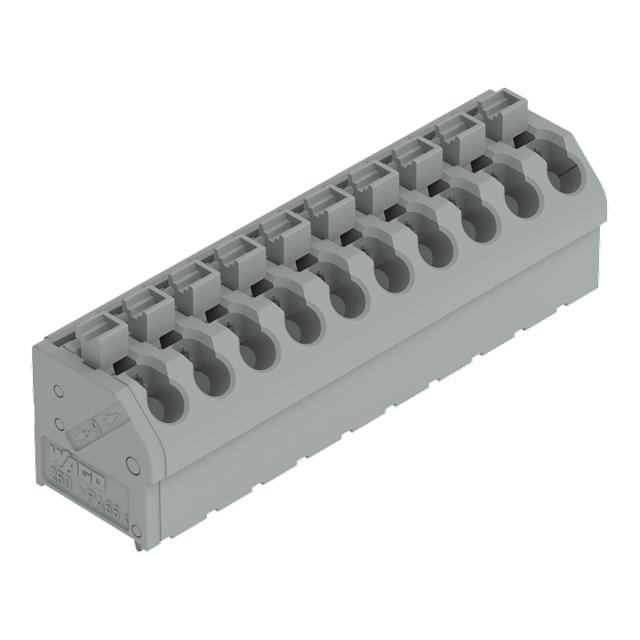 listwa zaciskowa do pł. drukowanych 10-bieg. szara raster 5 mm /20szt./ WAGO
