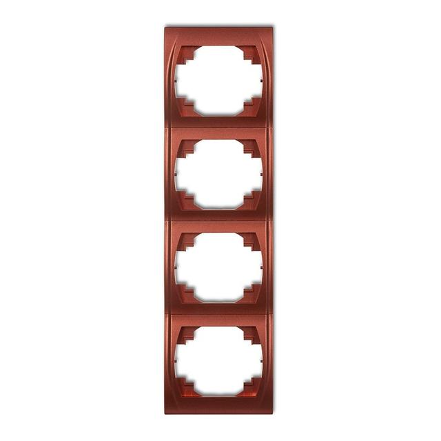 LOGO Ramka pionowa poczwórna brązowy metalik