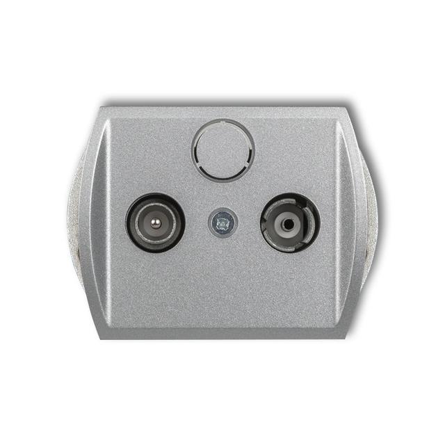 TREND Mechanizm gniazda abonenckiego RTV końcowego w szeregu gniazd przelotowych 6dB srebrny metalik