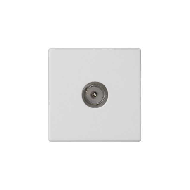 Simon Connect Płytka K45 gn. TV męskie 45x45mm + wkład czysta biel K120A/9 KONTAKT