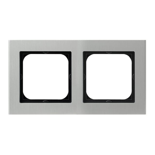 SONATA Ramka podwójna - kolor aluminium R-2RA/35