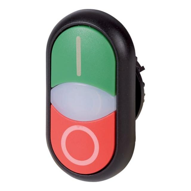 M22S-DDLM-GR-X1/X0 Napęd przycisku podwójny z podświetleniem z samopowrotem 284831 EATON