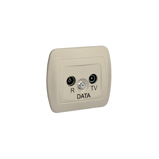 Simon Akord Gniazdo antenowe R-TV-DATA beż