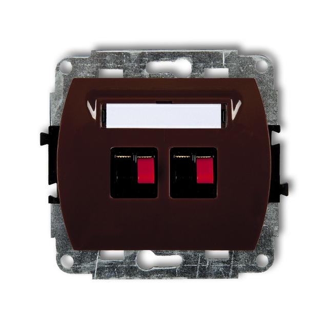 TREND Mechanizm gniazda głośnikowego podwójnego brązowy