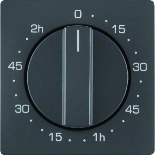 BERKER Q.1/Q.3 Płytka czołowa z pokrętłem Regulator do łącznika czasowego 0-120 min antracyt aksamit