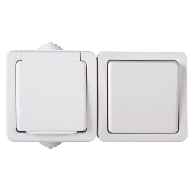 TEKNO 05-3120-102 bi Łącznik jednobiegunowy i gniazdo zasilające francuskie z ochroną styków TEKNO 0 27357 KANLUX