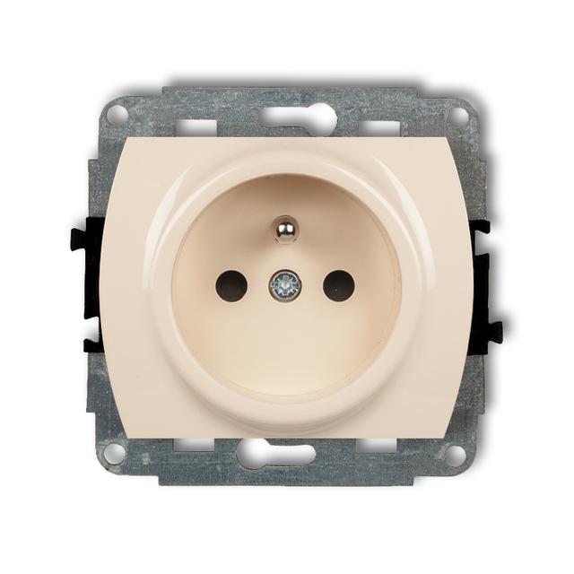 TREND Mechanizm gniazda pojedynczego z uziemieniem 2P+Z (przesłony torów prądowych) beżowy