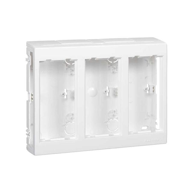 Simon Connect Obudowa natynkowa 3-modułowa 6x K45 czysta biel