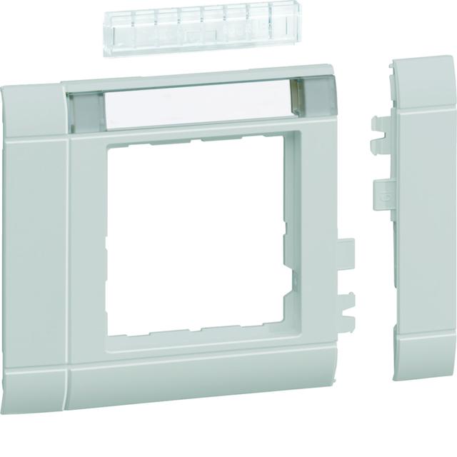 tehalit.WA Maskownica 80mm 1-kr 50x50mm pole opis. PC-ABS bezhalog. jasnoszary