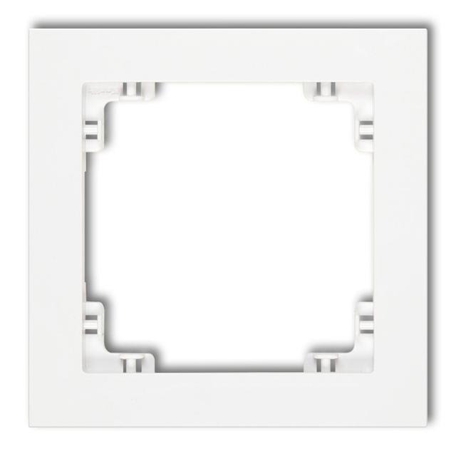 DECO Ramka uniwersalna pojedyncza z tworzywa biała