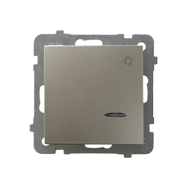 AS Łącznik zwierny  światło  z podświetleniem niebieskim - kolor satyna light