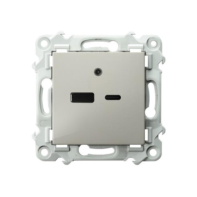 SZAFIR Ładowarka USB A+C - kolor kaszmirowy beż