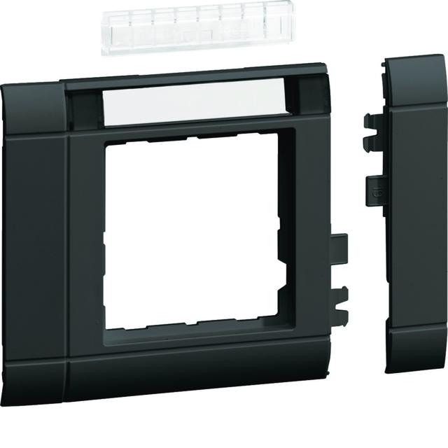 tehalit.WA Maskownica 80mm 1-kr 50x50mm pole opisowe PC-ABS bezhalogenowy czarny GR0802B9011 HAGER