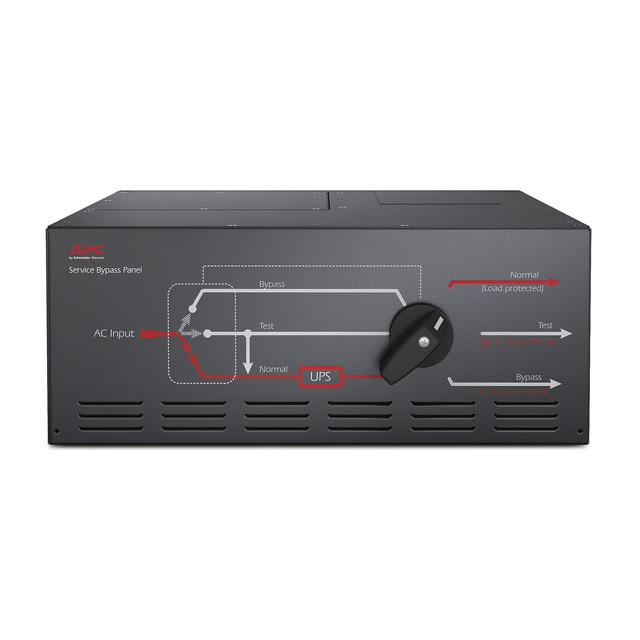 Panel obejścia serwisowego APC — 200/208/230/240 V; 125 A; wejście/wyjście podłączone na stałe