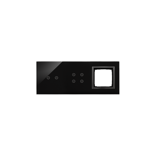 Simon 54 Touch Panel dotykowy S54 Touch 3 moduły 2 pola dotykowe poziome + 4 pola dotykowe + 1 otwór na osprzęt S54 zastygła lawa DSTR3240/73 KONTAKT