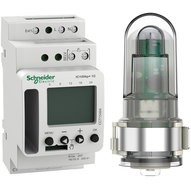 Cyfrowy, programowalny czasowo, łącznik zmierzchowy IC100kp+ SMART, 1-kanałowy