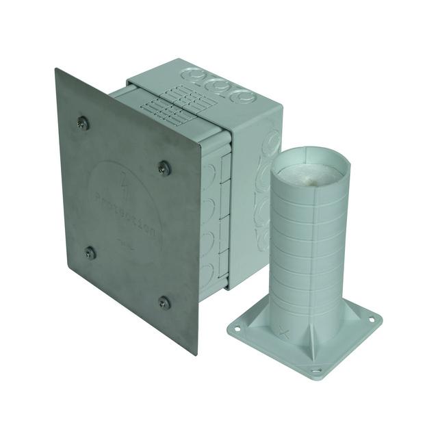 Skrzynka probiercza ETIC systems, 185x145x90 mm z tworzywa, szara, z elementem dystansującym 476055 DEHN
