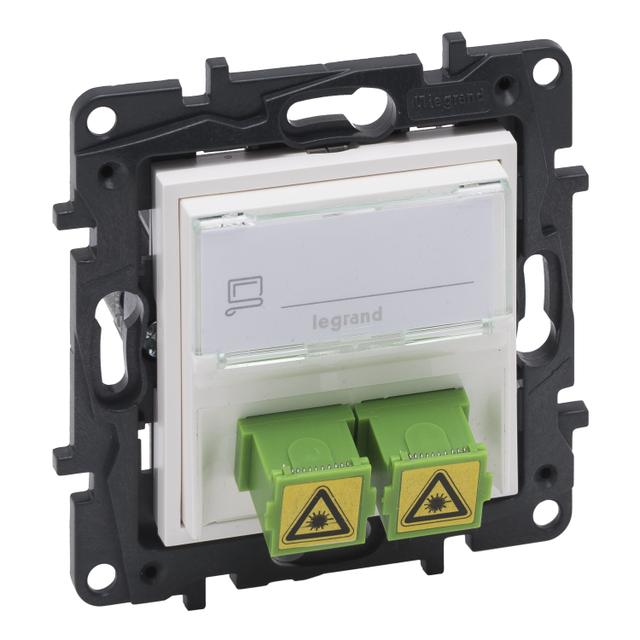 Niloe Step - gniazdo światłowodowe podwójne 2xSC/APC - kolor biały, Legrand