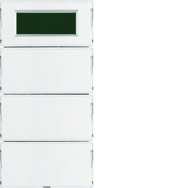 BERKER S.1/B.3/B.7 Przycisk potrójny z regulatorem temperatury i wyświetlaczem do ramki białej i kre