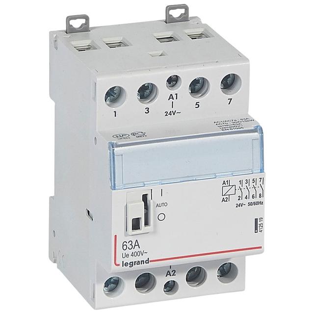 STYCZNIK MODUŁOWY SM 363 63A 24V 4NO Z MANIPULATOREM, Legrand