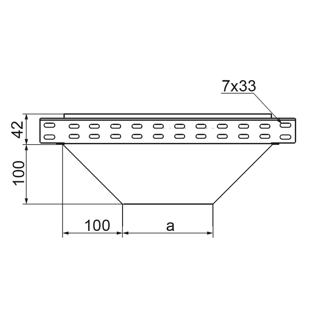 Trójnik redukcyjny 100x42mm Grubość 1,00 mm TRJ100H42 147810 BAKS