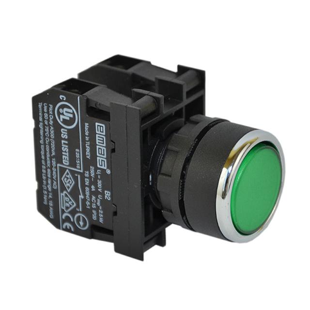 Przycisk kryty 1NO+1NC zielony