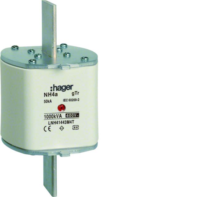 Wkładka bezp. nożowa NH4a wsk.podw. uchwyt nieiz. gTr 1443A 400VAC LNH41443M4T HAGER