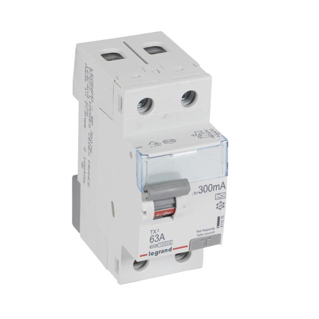 WYŁĄCZNIK RÓŻNICOWOPRĄDOWY P 302 2P 63A 300MA TYP A SERII TX3, Legrand