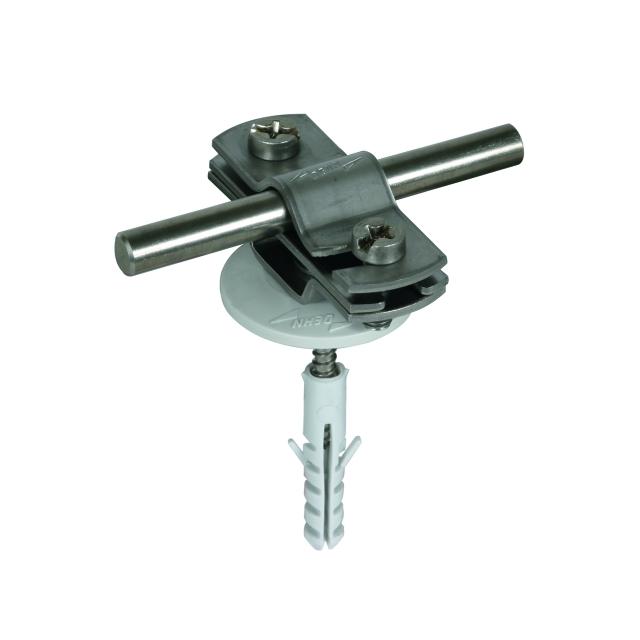 Wspornik do drutu 7-10 mm, z kołkiem 8 mm, stal nierdzewna NIRO