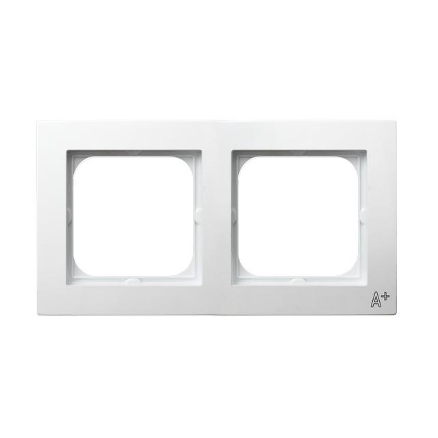 AS ANTYBAKTERYJNY Ramka podwójna produkt zawiera szkło fosforanowo-srebrowe - kolor biały