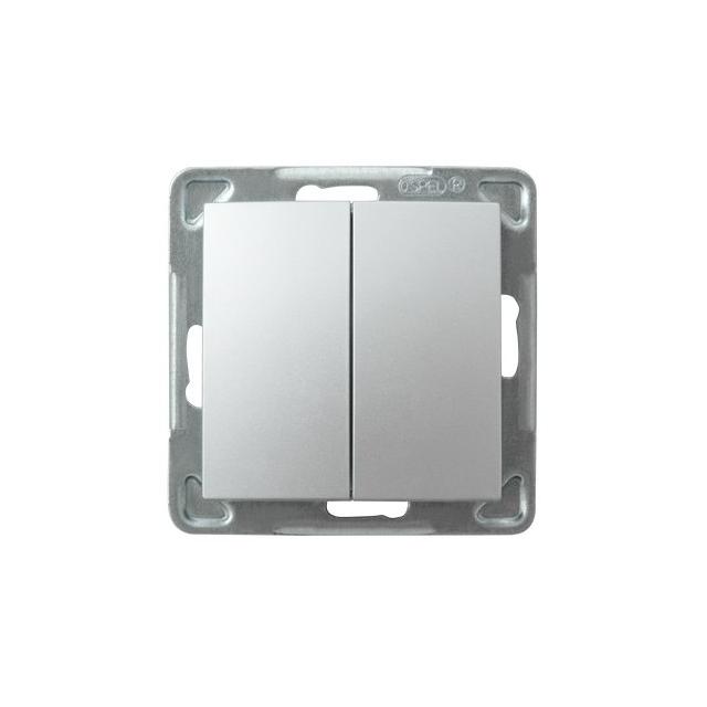 IMPRESJA Łącznik podwójny krzyżowy - kolor srebro