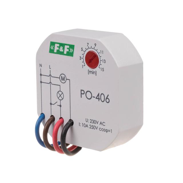 Przekaźnik czasowy z opóźnionym odpadaniem montaż podtynkowy PO-406 F&F