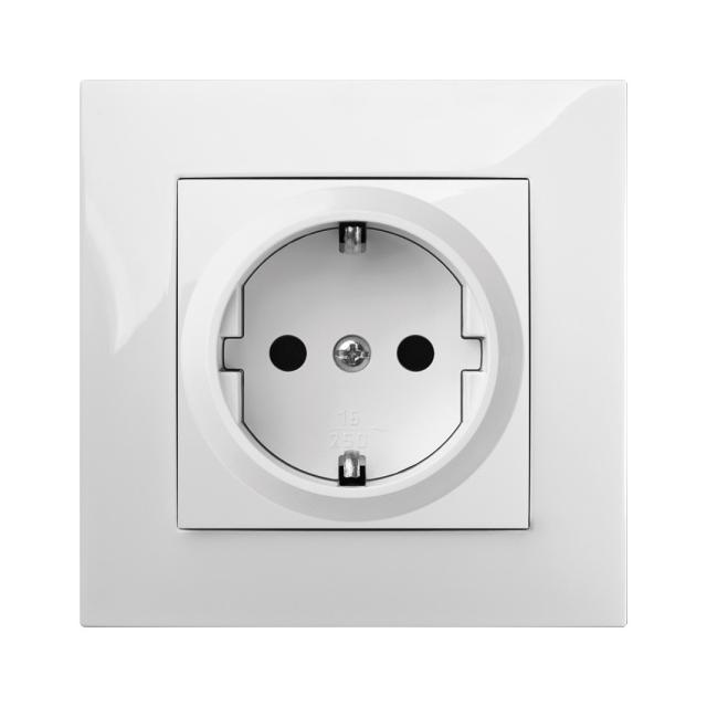 CARLA Gniazdo 2P+Z schuko z przesłonami torów prądowych