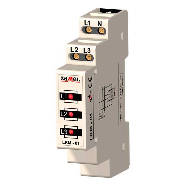 WSKAŹNIK ZASILANIA 230V/400V 3xLED CZERWONE TN TYP: LKM-01-10