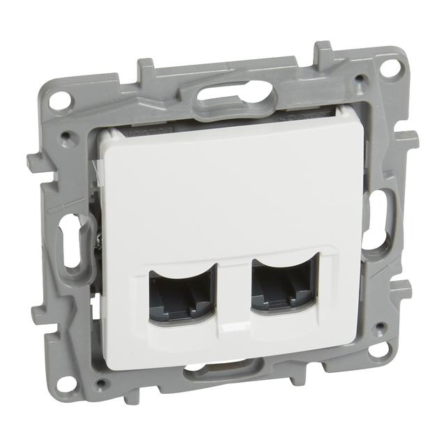 NILOE/NILOE SELECTION - GNIAZDO 2XRJ45 KAT. 6 UTP BIAŁE, Legrand