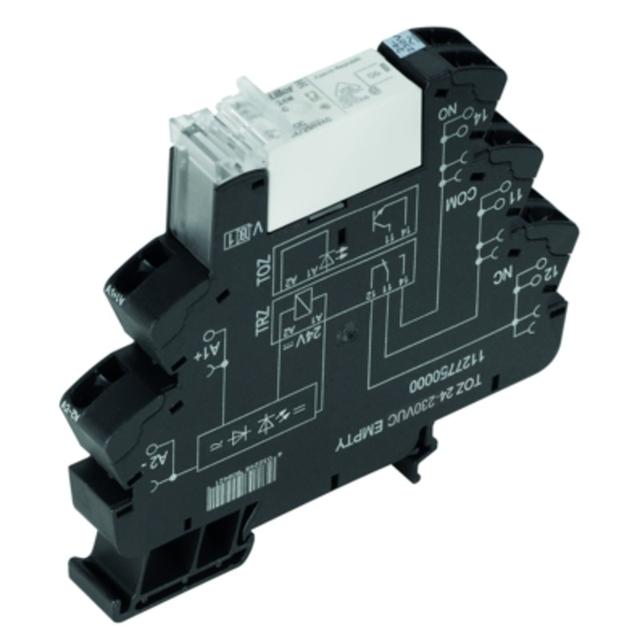 TRZ 48VUC 1CO 16A Moduł przekaźnikowy, 48 V UC ±10 %, Zielona dioda LED, Prostownik, 1 zestyk przełączny (AgNi) , 250 V AC, 16 A, złącze sprężynowe, Przycisk testowy: N /10szt./ 1479870000 WEIDMÜLLER