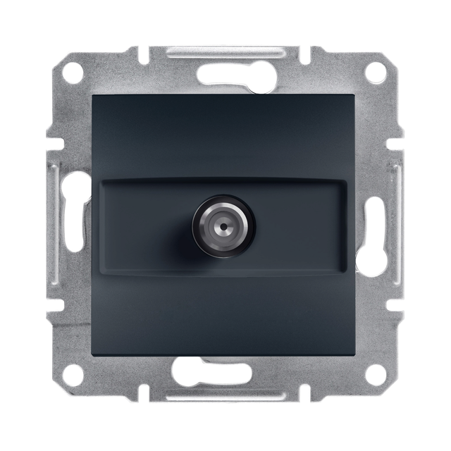 Asfora, gniazdo SAT końcowe 1dB, bez ramki, antracyt