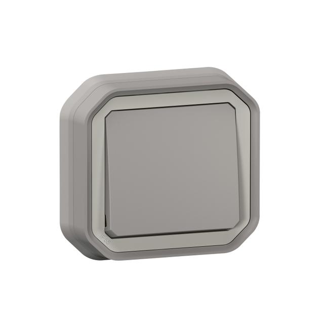 NOWE PLEXO - PRZYCISK JEDNOBIEGUNOWY KOMPLET PODTYNKOWY 10 A - 250 V SZARY 069820L LEGRAND